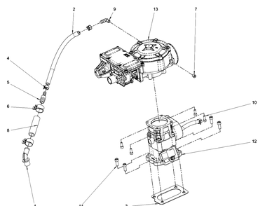 Engine Group - Fuel Diagram and Parts List for 076355-03  Briggs and Stratton Generator